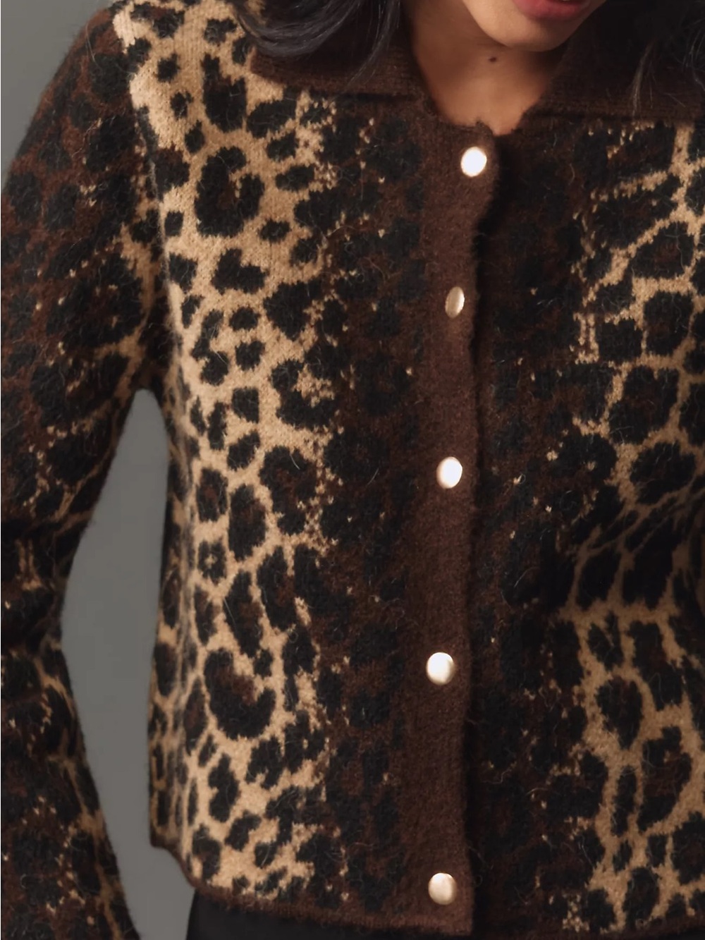 ANTHRO | Pilcro Cheetah Cardigan Sweater - Picture 3 of 7
